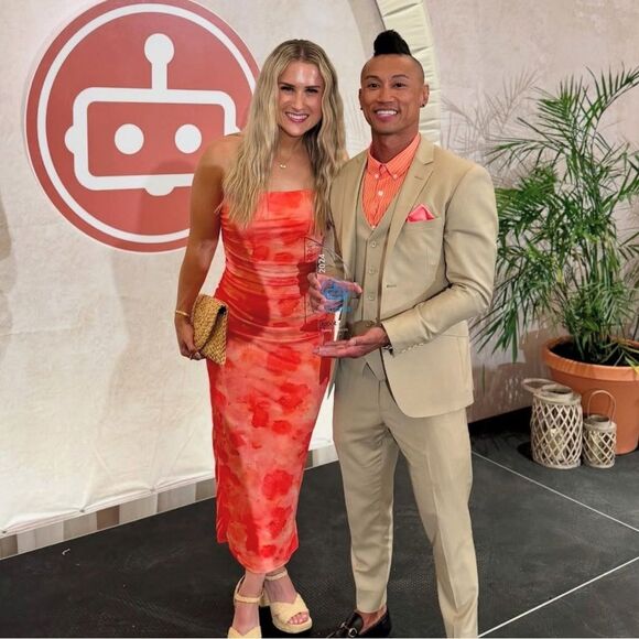 Coral Lulus Late Night Crush Orange Multi Mesh - Picture 6 of 6